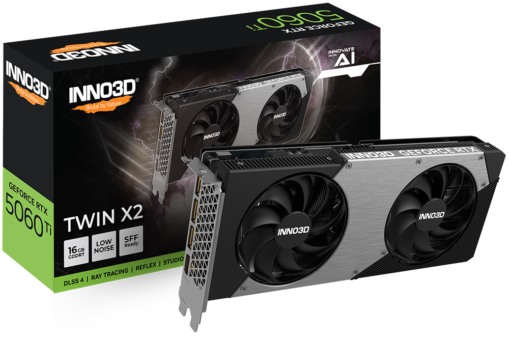 Inno3D N506T2-16D7-191073N GeForce RTX 5060Ti TWIN X2 16GB